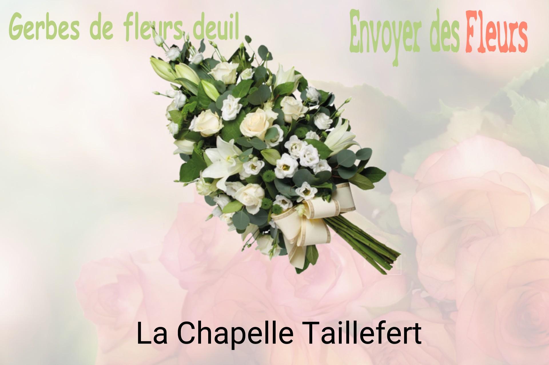 Gerbe de fleurs de deuil livrée à La Chapelle-Taillefert